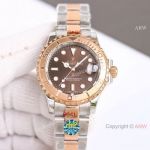 Swiss Copy Rolex Yachtmaster 37mm Ladies Watch 2-Tone Rose Gold